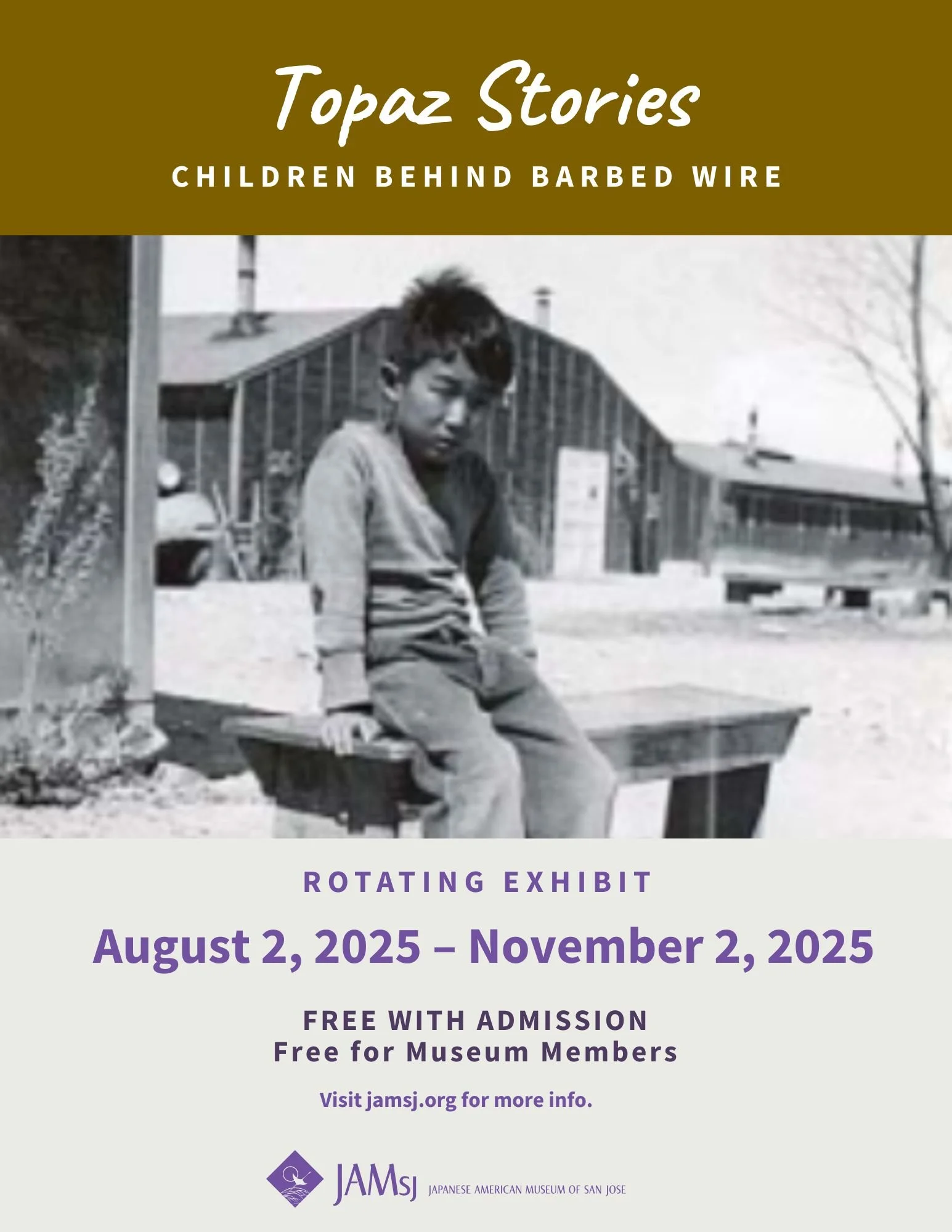 収容所での子供時代を伝える物語 | サンノゼ日系人博物館で開催中